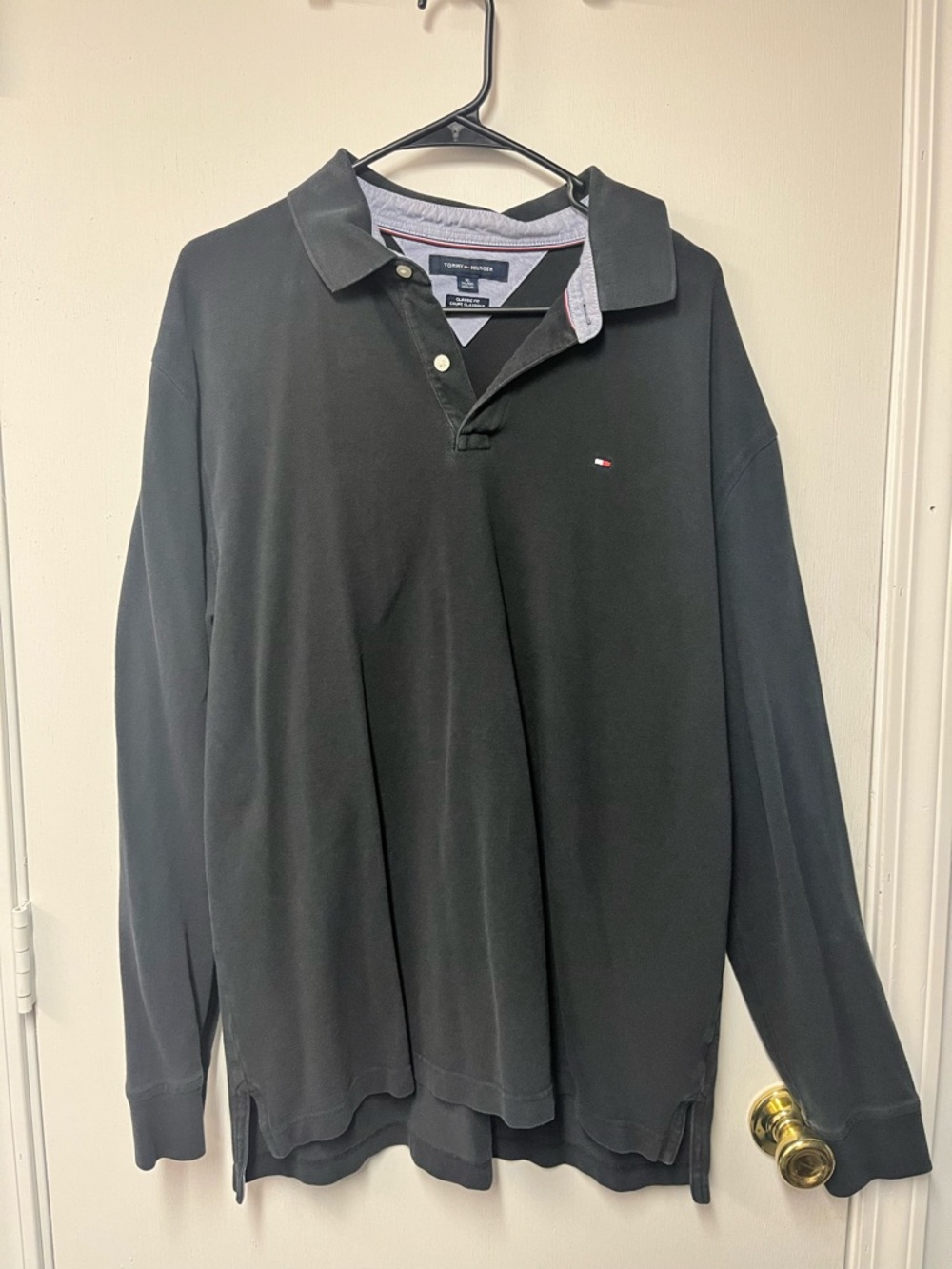 Tommy Hilfiger Men’s Long-Sleeve Polo - Black